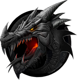 Black dragon angry